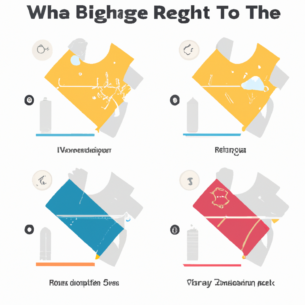 Infographic with tips for choosing t-shirt fabrics suitable for different weathers and activities.